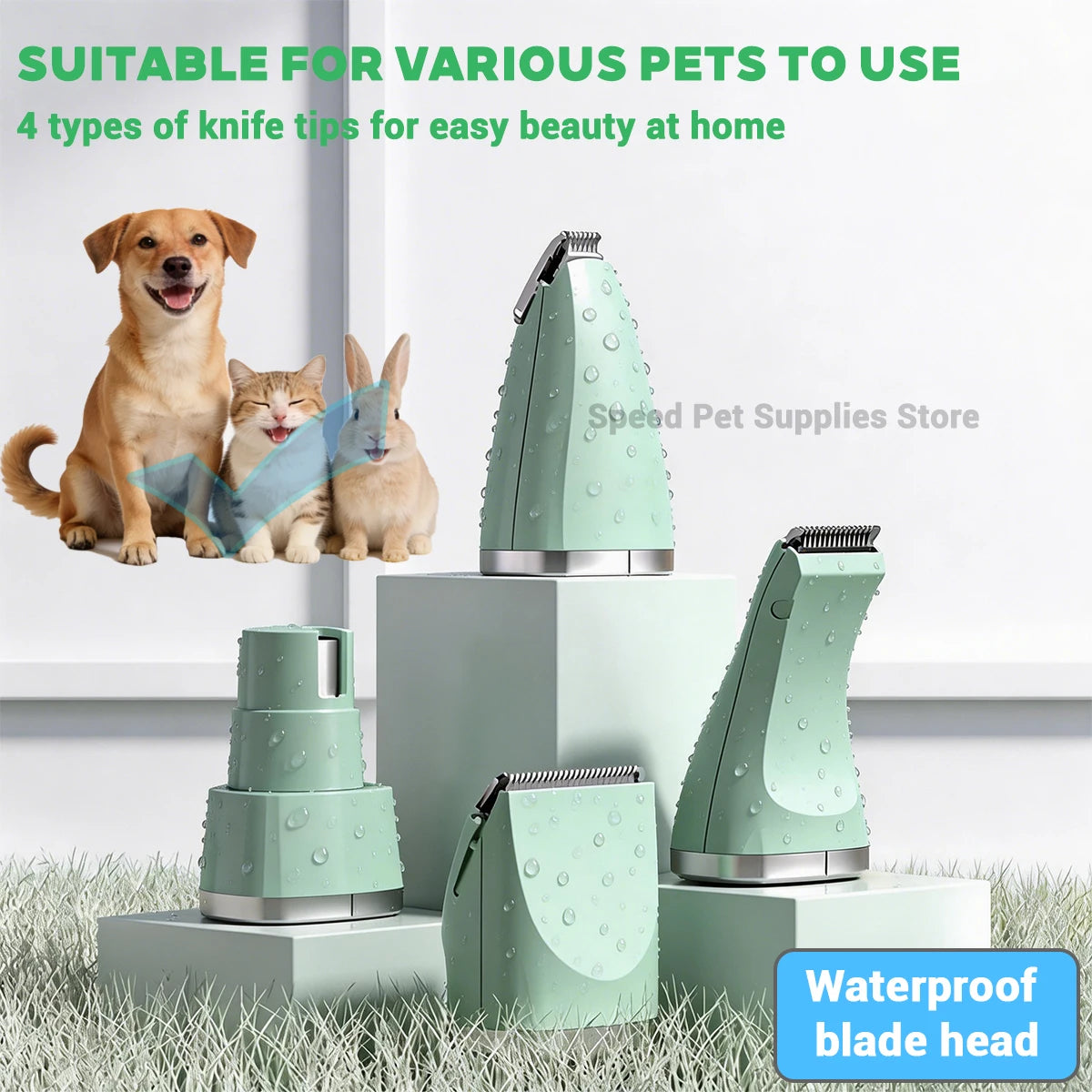 New 4-in-1 Electric Pet Multi functional Beauty Tool Set Dog Hair Clipper Rechargeable Pet Hair Clipper Shaver Cat Supplies
