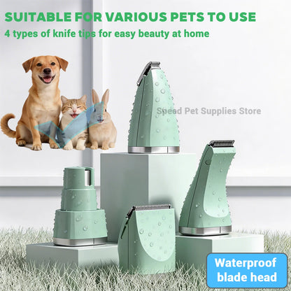 New 4-in-1 Electric Pet Multi functional Beauty Tool Set Dog Hair Clipper Rechargeable Pet Hair Clipper Shaver Cat Supplies