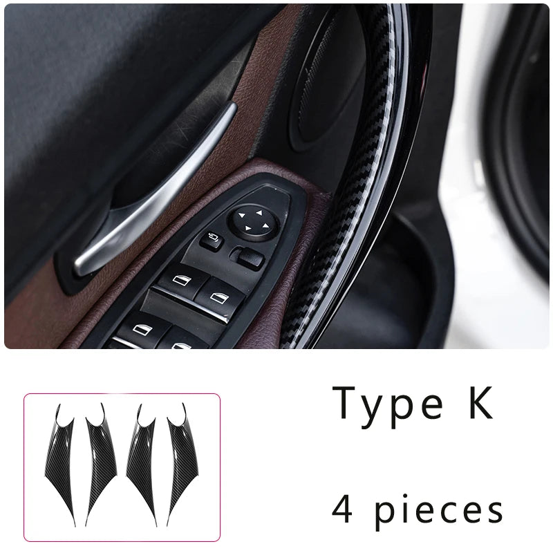 LHD Car Styling Carbon fiber Center Console Air outlet Panel Cover Trim Stickers frame For BMW F30 F31 F32 F34 F36 Accessories
