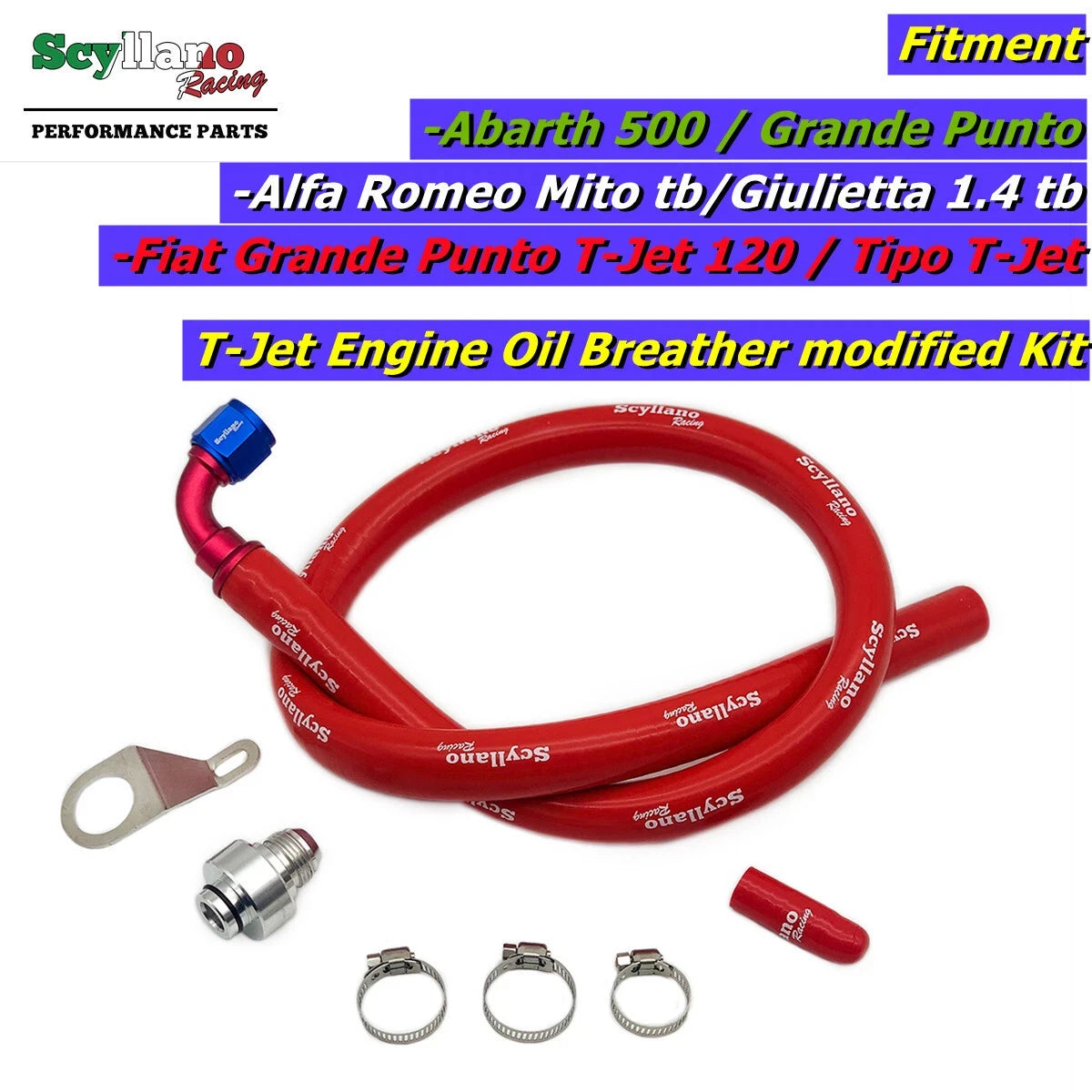 T-Jet Engine Oil Breather Modified Kit For Abarth 500 Grande Punto & 120 Tipo