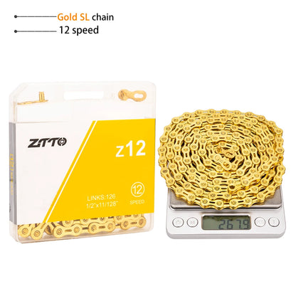 ZTTO MTB Road Bike 10 11 12 Speed Chain Bicycle Hollow Current With Missing Link High Quality 10S 11S 116 Links 12 S 126 Links