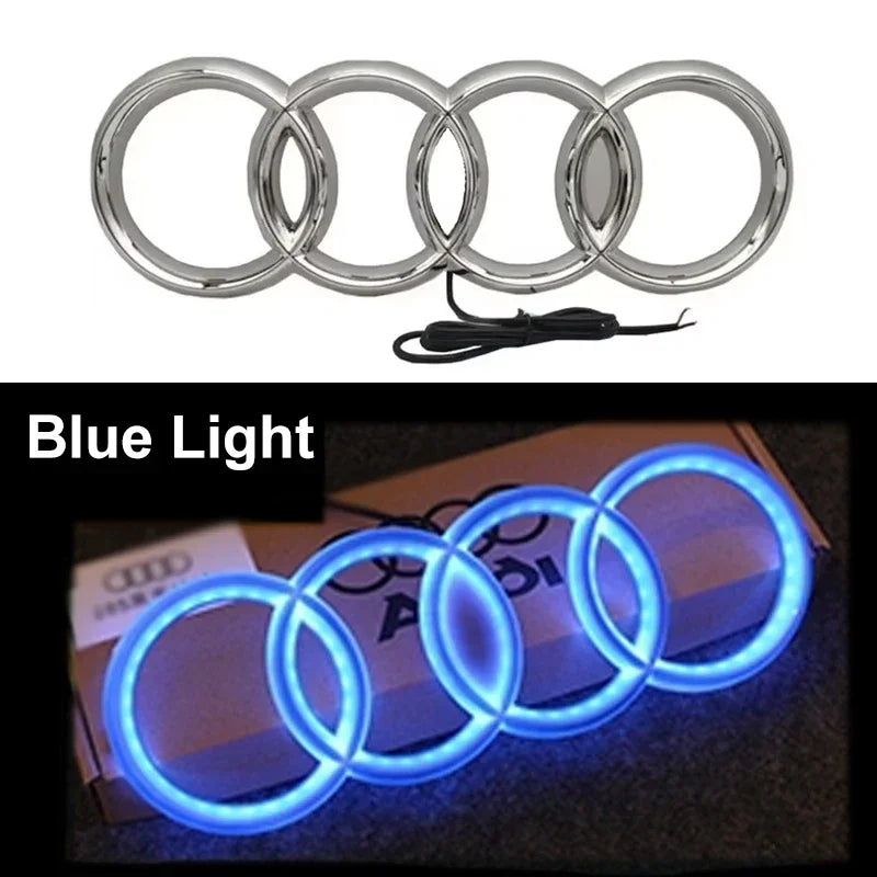 LED Car Dynamic Streamer Badge Light Front Grille Emblem for Audi Q7 Q8 S3 A1 A2 A3 A4 A5 A6 Q3 Q4 Q5 Q6 S5 S7 A7 Q2 Accessories