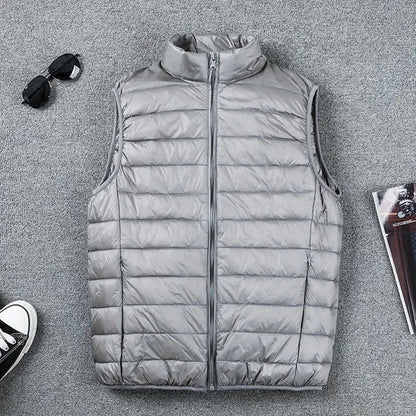 Autumn Winter Men Duck Down Vest 2023 Coat Ultralight Sleeveless Puffer Vest Jacket Ultra Thin Lightweight Down Jacket Waistcoat