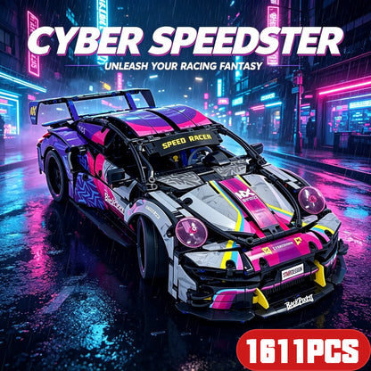 1611pcs Racing Car 1:10 Building Blocks Set Technical Model Sports Car Toy DIY Collector's Gift for Adults Teens Kids Boys Girls