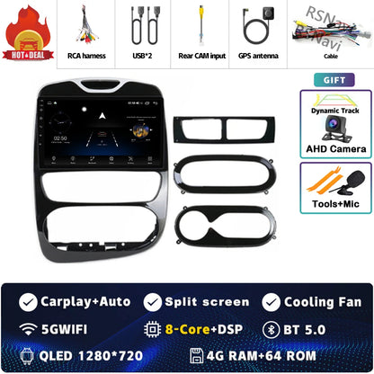 Android 15 Carplay Auto WIFI+4G For Renault Clio 3 4 2012 2013 2015 - 2018 Car Radio GPS Stereo Multimedia Player 2din Wireless