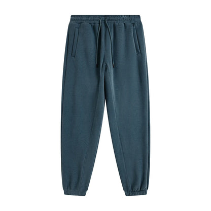 ZODF Trendy Men 345gsm Fleece Sweatpant Unisex Solid Color Loose Retro Hip Hop Winter Joggers Pants Brand Clothes HY0005