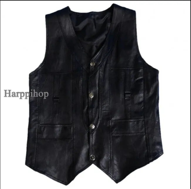 Winter jacket Men genuine sheepskin leather vest spring and summer vest fur male leather inter men coat clothing biker vest