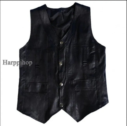 Winter jacket Men genuine sheepskin leather vest spring and summer vest fur male leather inter men coat clothing biker vest