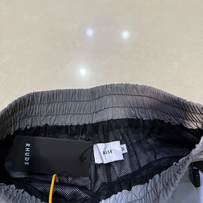 26SS High Street Hip Hop Simple Versatile Rhude Casual Shorts Men Heavy Fabric Letter Print Sports Shorts