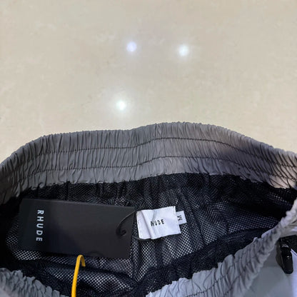 26SS High Street Hip Hop Simple Versatile Rhude Casual Shorts Men Heavy Fabric Letter Print Sports Shorts