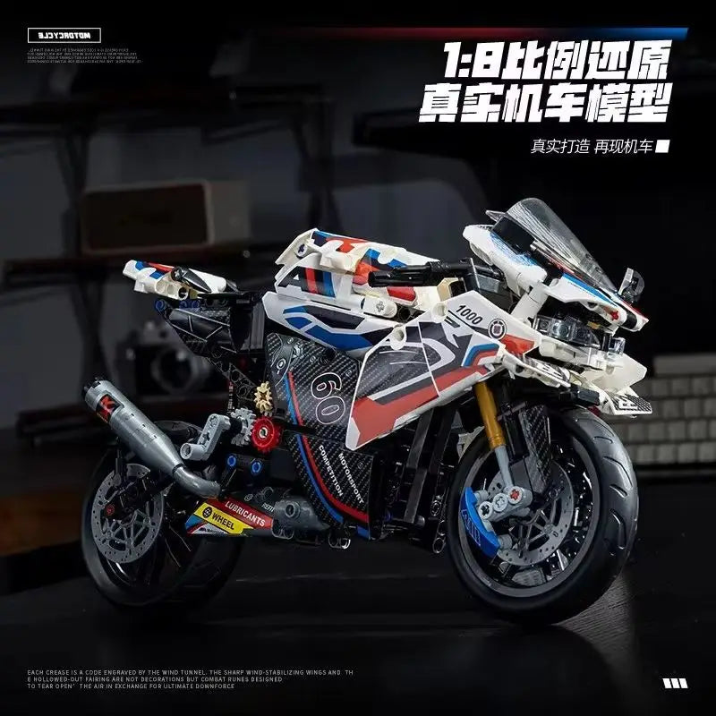 New product machinery group 1:8 motorcycle 42130 building blocks M1000RR locomotive model desktop decoration boy children's toys