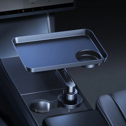 Eary Car Cup Holder Tray Table Swivel Car Food Tray Table for Front/Rear Seat for Eating Drinking Sauce Holder for Car Road Trip