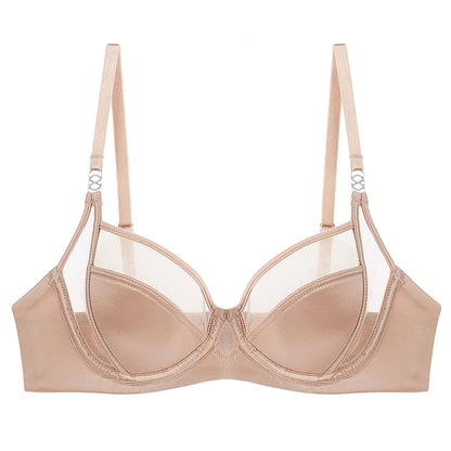 Women Stylish Summer Lingerie Set Satin Soft Wire Bra Push Up Support Anti Sagging Uplifting Minimizing Comfort Daily Wear