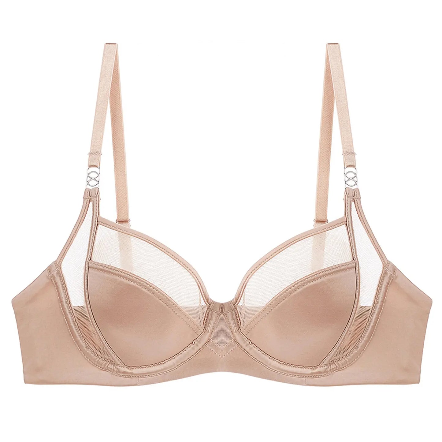 Women Stylish Summer Lingerie Set Satin Soft Wire Bra Push Up Support Anti Sagging Uplifting Minimizing Comfort Daily Wear