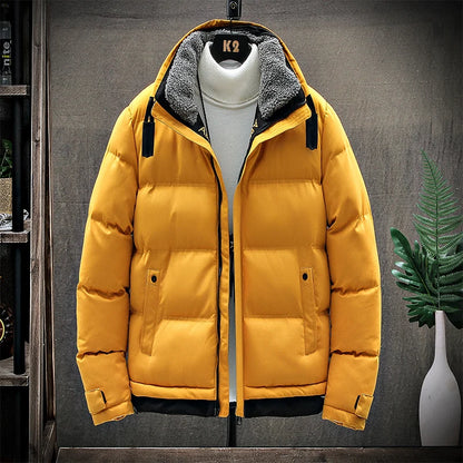 Men's winter jacket and coat Cotton coat 2026 new style stand collar parka jacket Men's windproof thick warm man's parkas