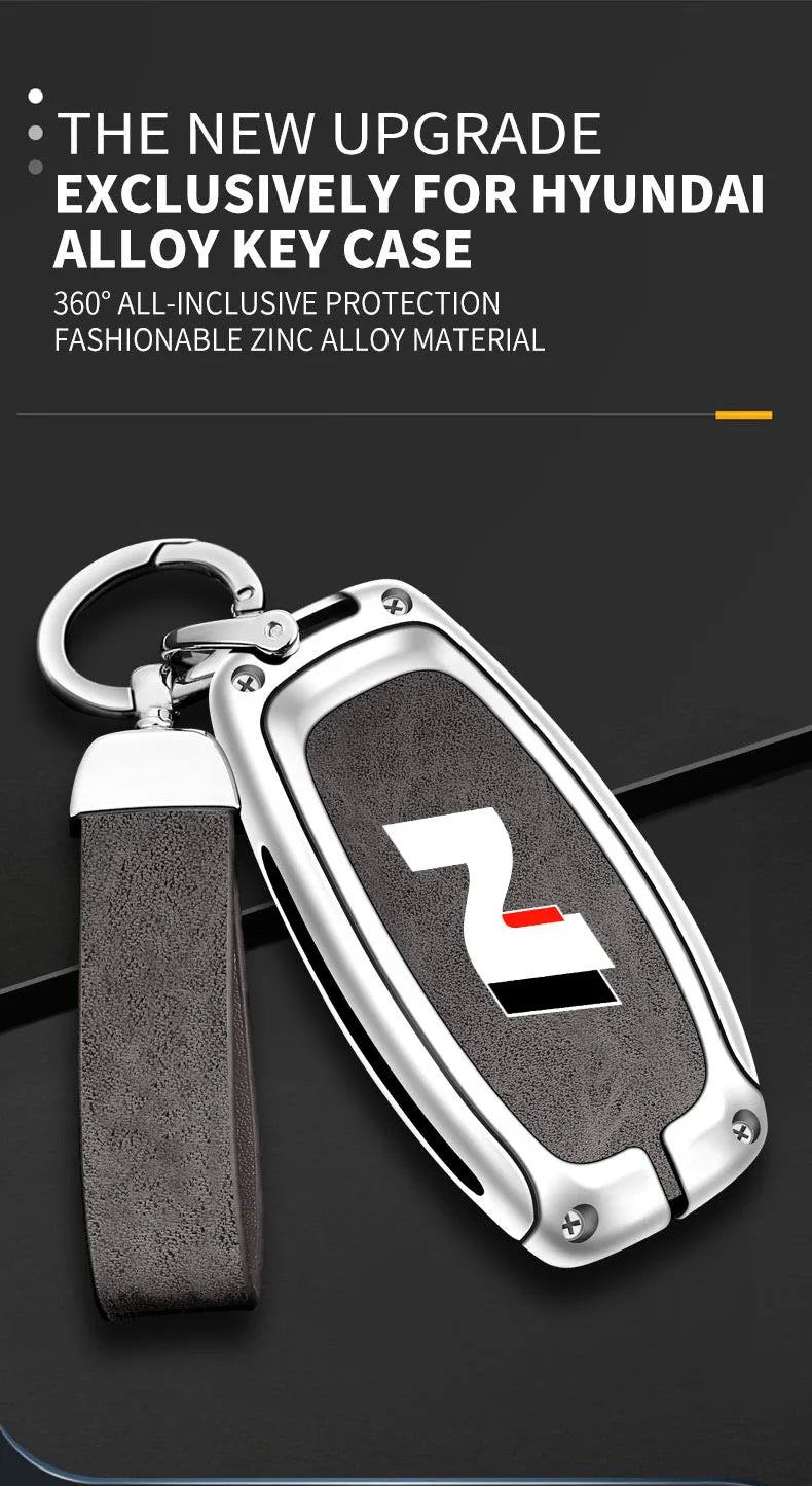 Modern High-End Hyundai Key Cover Suitable for N LINE N IX35 IX25 Tucson Sonata Car Key Case Luxury Design Vehicle Accessories