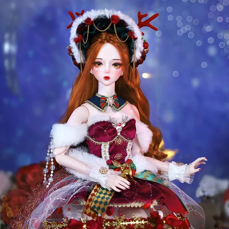 1/3 BJD Doll Mechanical Joint Body Doll Including Suit Shoes Fan Makeup 60cm SD Kawaii Dolls Christmas Gift Girl Toy