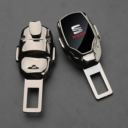 For Seat Leon FR Cupra Ateca Ibiza Arona Tarraco Alhambra Metal Car Seat Belt Clip Extension Plug Seatbelt Extender Accessories
