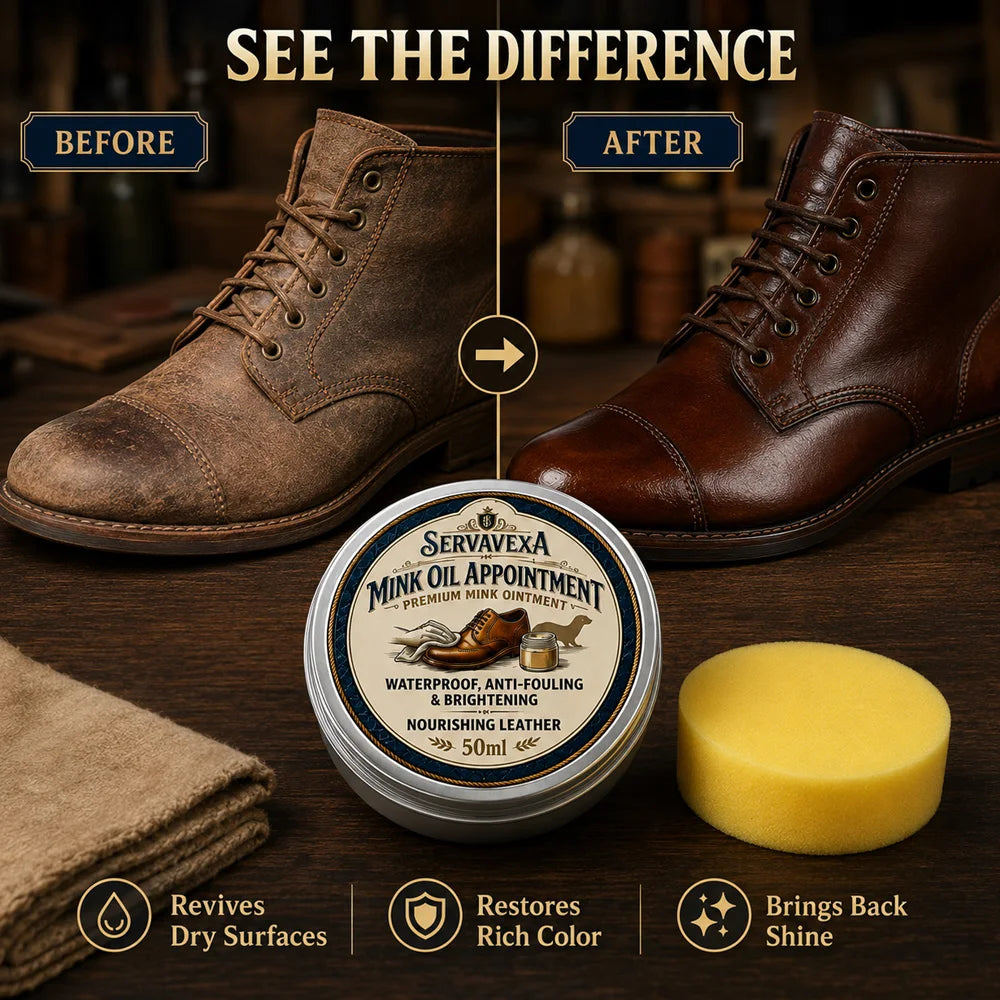SERLAVEXA 3Pcs 100ml Mink Oil Leather Conditioner Cream Waterproof Shoe Polish Nourishing Paste for Boots Bags Sofa Seat Care