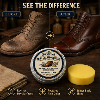 SERLAVEXA 3Pcs 100ml Mink Oil Leather Conditioner Cream Waterproof Shoe Polish Nourishing Paste for Boots Bags Sofa Seat Care