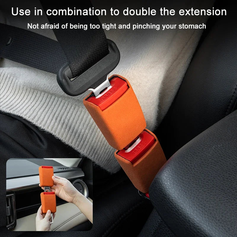 1Pcs Car Seat Belt Clip Extender Safety Seatbelt Lock Buckle Plug Thick Insert Socket Extender Safety  For Tesla Porsche