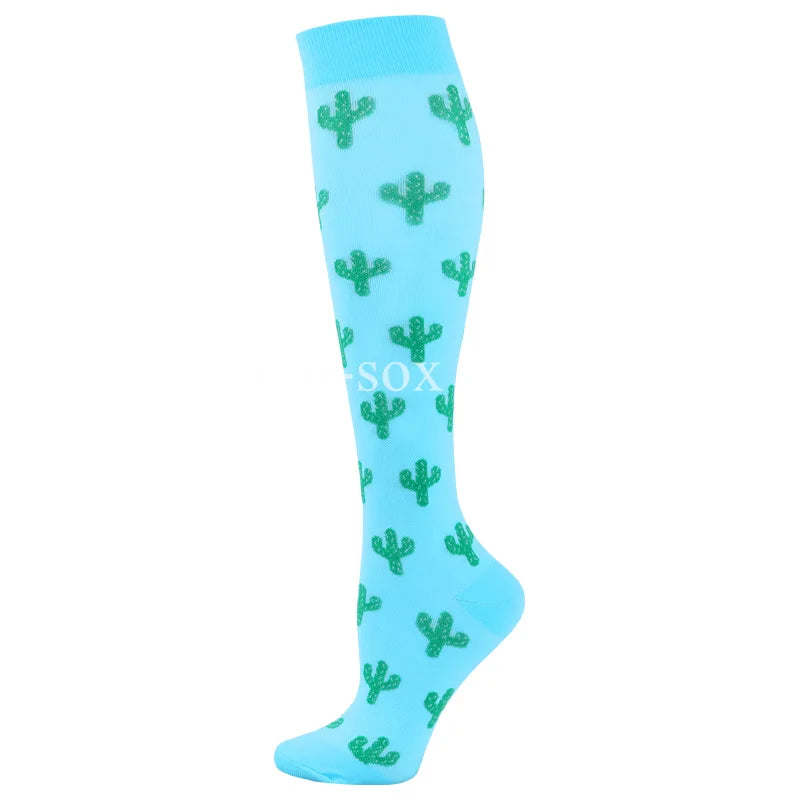 1Pair New Compression Stockings 20-30Mmhg Knee High Sports socks Fit Medical Varicose Veins Pregnant  Edema Diabetes Circulation