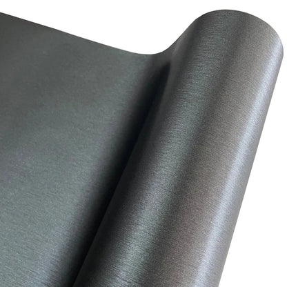 Premium Dark Gunmetal Grey Brushed Steel Vinyl Wrap Roll Film with Air Release Self Adhesive Decal Automotive Car Wrapping Foil