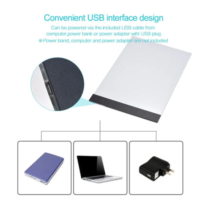 Diamond Painting Drawing Light Board LED Graphic Pad Light Box Tracing Copy Board A3 A4 A5 Electronic Art light table for drawin