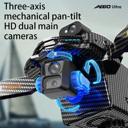 AE60 Ultra Drone 4K Camera Drone with 3-Axis Gimbal 5G GPS 360 ° Obstacle Avoidance Foldable Quadcopter 20KM Security Drone UVA