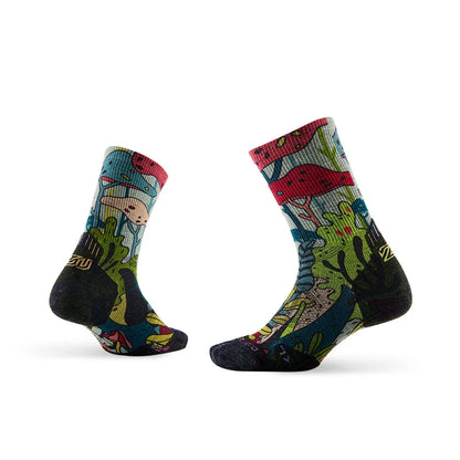 1/3 Pair ZEALWOOD Merino Wool Running Socks Men's Women's Outdoor Trekking Hiking Cushion Sports Socks Compression Breathable