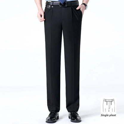 Brand New High-end Men's Wool Pants -Wool Blend Thin Fabric for Summer,Business Formal Dress Pants,Wool Blend Trousers