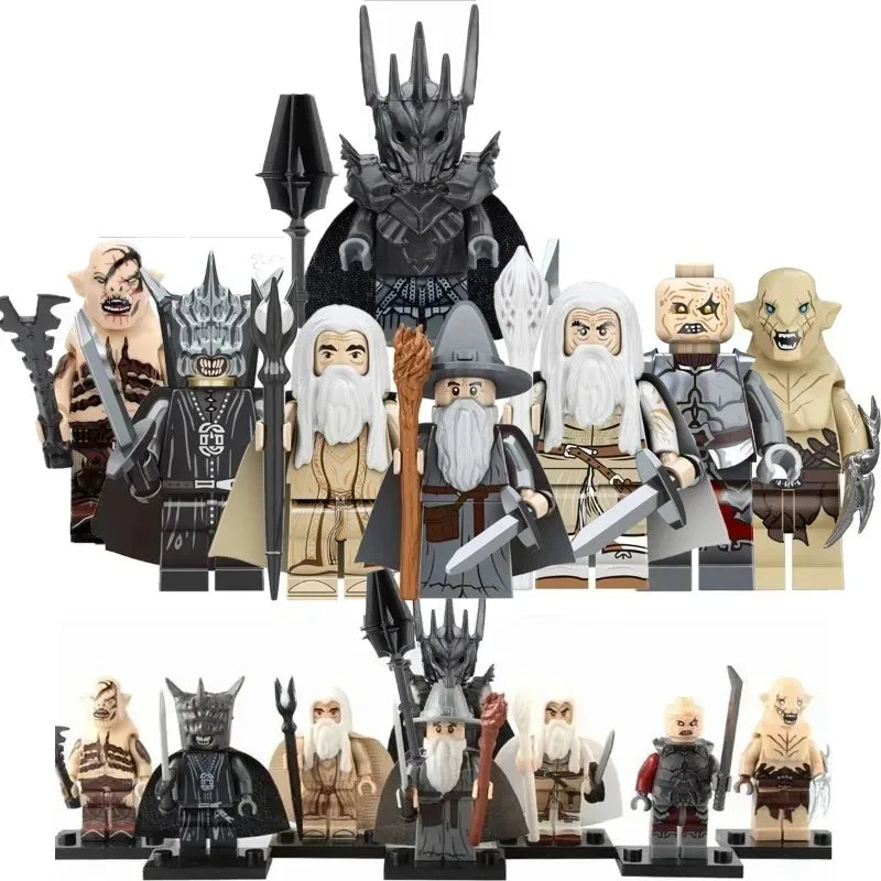 Mini Lord Rings Action Figures Building Block Ringwraiths Orcs Legion Elf King Princ Knight Dwarf Wizard Movie Characters Bricks