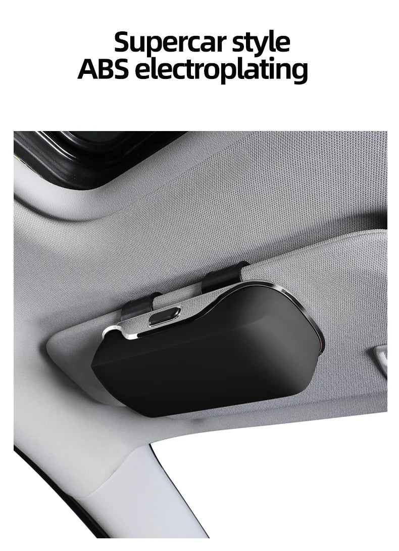 Car Emblem Sun Visor Glasses Case Sunglasses Storage Gift Box For Mercedes Benz AMG GLC W203 W206 W220 W205 W211 W212 W201 W210