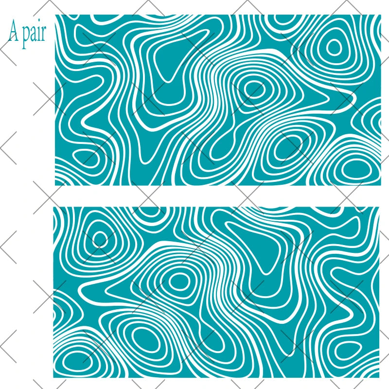 Topography Map A Pair Car Sticker for Triangular Window Decoration Universal All Vehicles Accessories PVC Waterproof Vinyl Decal