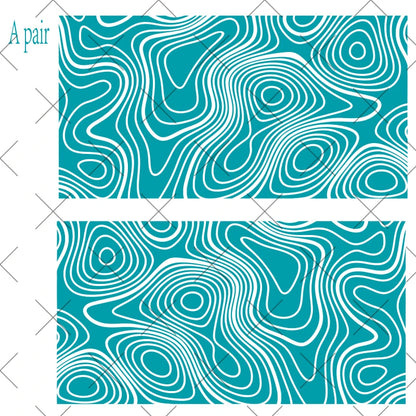Topography Map A Pair Car Sticker for Triangular Window Decoration Universal All Vehicles Accessories PVC Waterproof Vinyl Decal