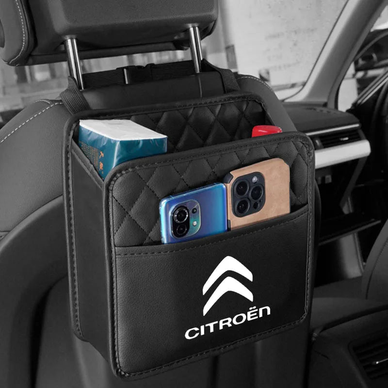 Multifunctional Car Seat Storage Bag Leather Storage Bag For Citroen C1 C2 C4 C5 C3 C4L C8 Berlingo Xsara Picasso Accessories