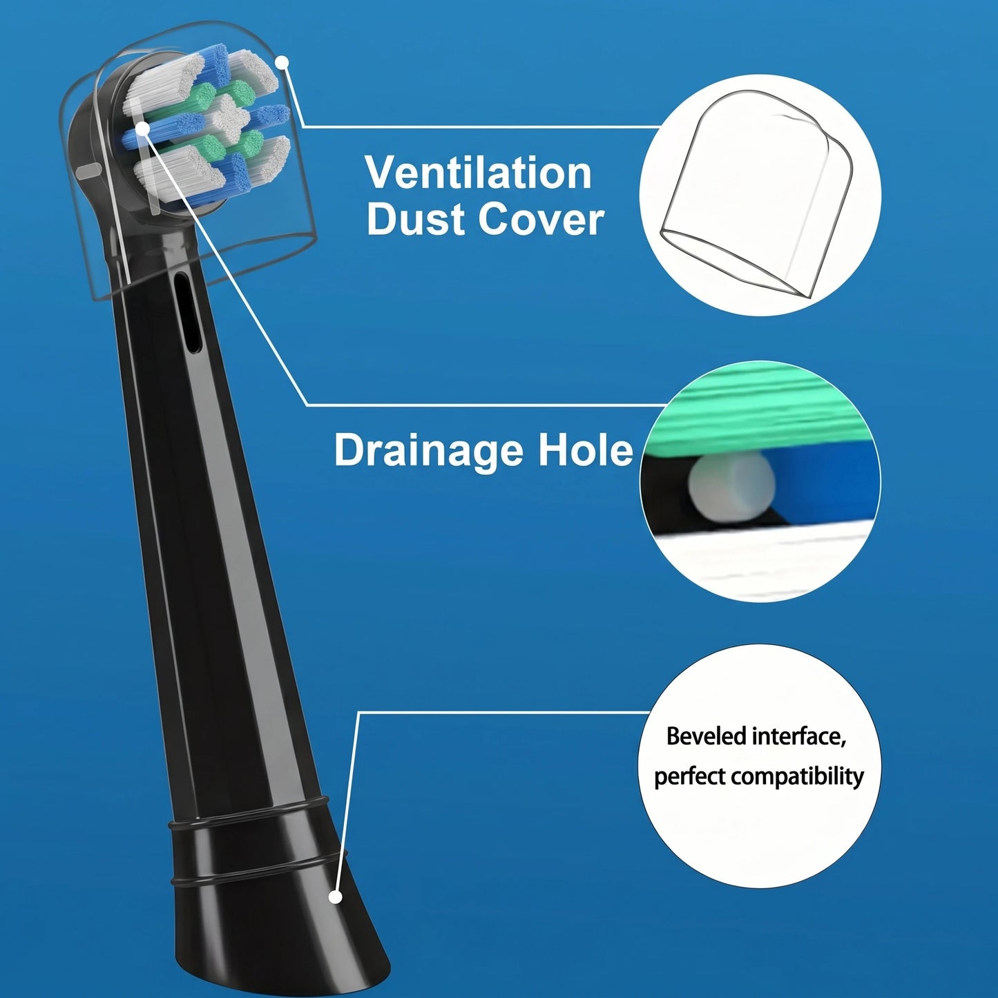 8Pcs/4Pcs Electric Toothbrush Replacement Heads Compatible with Oral iO Series Compatible with OLB