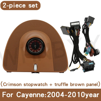 For Porsche stopwatch 2004-2010 Cayenne 955 stopwatch clock dashboard modification compass instrument panel interior accessories