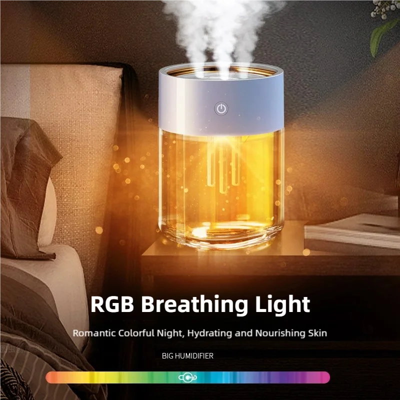 TINSOL 2000ml Triple-Nozzle Spray Humidifier USB Humidifier Air Purifier Mist Purifier Ideal for Home and Office Use