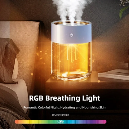 TINSOL 2000ml Triple-Nozzle Spray Humidifier USB Humidifier Air Purifier Mist Purifier Ideal for Home and Office Use