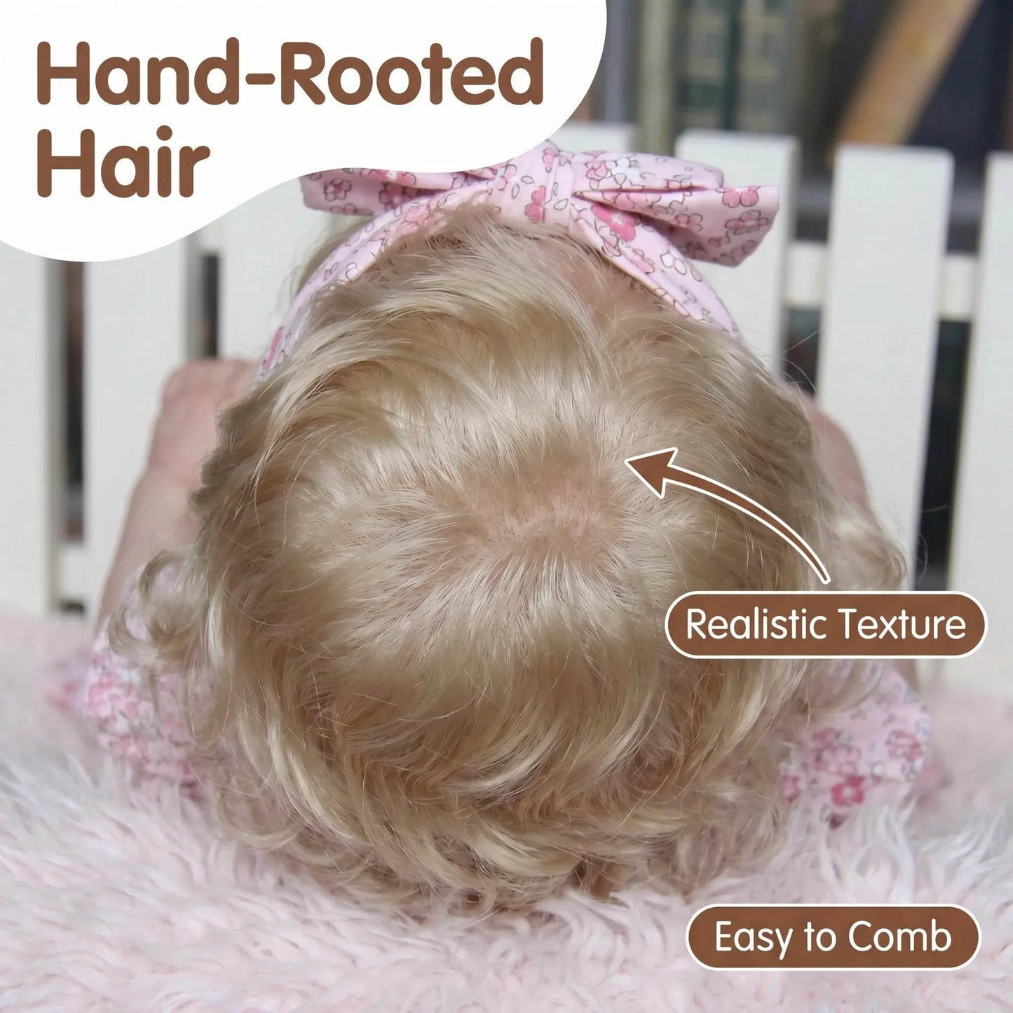 NPK 19inch Chloe Soft Cloth Body detailed painting Lifelike Real Soft Touch Doll With Hand Rooted Hair