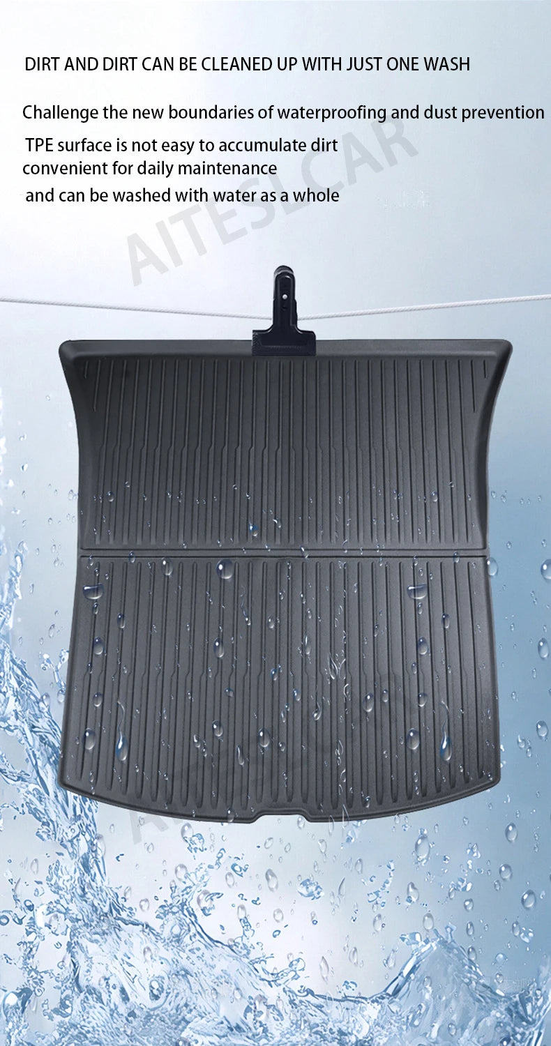 AITESLCAR for Tesla Model Y Juniper/Launch 2025 Rear Seat Backrest Protective Pad Cargo Liner Trunk Mat Anti-Kick Pad Accessori