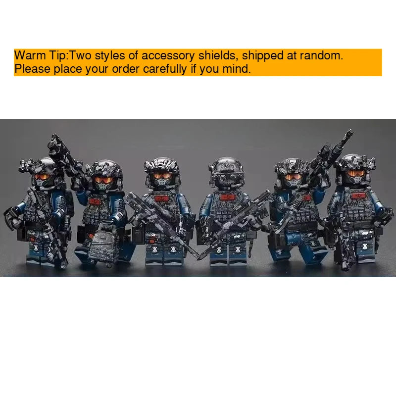 Military Building Block figures, Dragon Operation Red Wolf Special Agent Soldier Model, DIY Assembly Bricks Toy for Collection