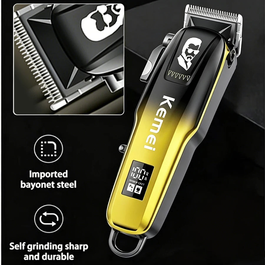 Kemei KM-TX10  KM-709A T9 Professional Electric Hair Clippers Beard Clipper Rechargeable Men's Shaver Hair Trimmer Kit Men
