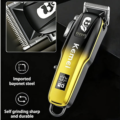 Kemei KM-TX10  KM-709A T9 Professional Electric Hair Clippers Beard Clipper Rechargeable Men's Shaver Hair Trimmer Kit Men