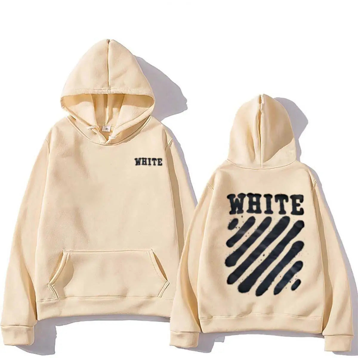 Autumn and Winter Simple Men's Hoodie New Striped Letter Graphic Printing Casual Sports Long-sleeved Pullover Sweater Y2K