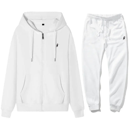 Men's classic hoodies and sport pants for autumn and winter, suitable for casual fitness, warmth and casual sportswear sets in a