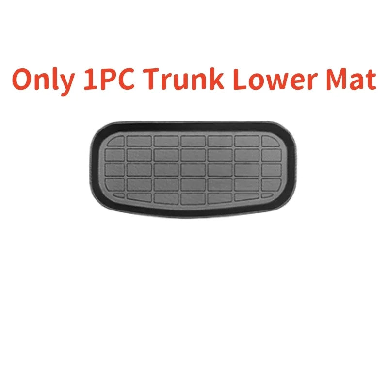 For BYD SEALION 7 2024 2025 TPE Car Floor Mats (Only RHD), All Weather Waterproof Backrest  Trunk  Frunk