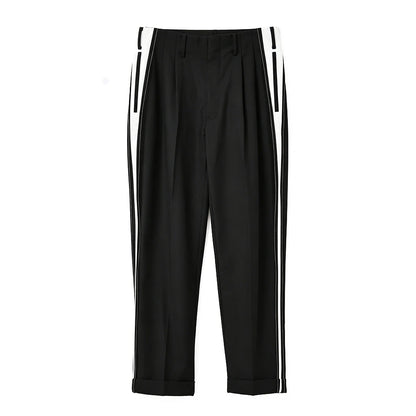 2026 Spring Summer Color Block Spliced Men Business Straight Pants Color Block Spliced  Straight Leg Men Business Pants