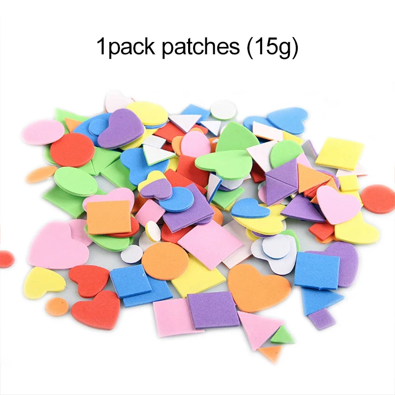 Colorful Craft Kit for Kids DIY Toys Puzzle Handicraft Toys Variety Craft Supplies Set Twisting Rod Plush Ball Button TMZ